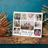 Moderne 9 foto-inklage naam zwart-wit fotoplaat (Zijkant)