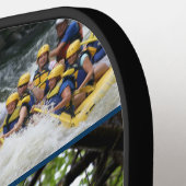 Moderne 9 Naam aangepaste kleur voor Photo Collage Pickleball Paddle (Links Detail)