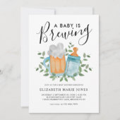 Moderne A Baby is Baby shower van de brouwflesfles Kaart (Voorkant)