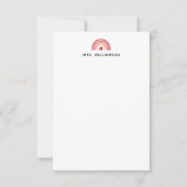 Moderne A Notitie van Docent Naam Notitie Notitiekaartje (Voorkant)