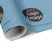 Moderne aanbieding  Business Dusty Blue Cadeaupapier (Rol Hoek)