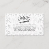 Moderne aanbiedingen voor zwarte en witte bruiloft informatiekaartje (Voorkant)