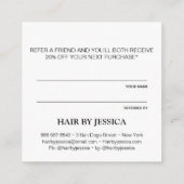 Moderne Aandeel het liefdeswit verwijst een vriend Informatiekaartje (Achterkant)