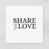 Moderne Aandeel het liefdeswit verwijst een vriend Informatiekaartje (Voorkant)