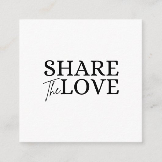 Moderne Aandeel het liefdeswit verwijst een vriend Informatiekaartje (Voorkant)