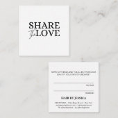 Moderne Aandeel het liefdeswit verwijst een vriend Informatiekaartje (Voorkant / Achterkant)