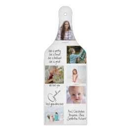 Moderne aandenken We houden van je Oma Fotocollage Snijplank