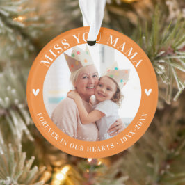 Moderne Aandenkenfoto Herinnering aan Verlies Ornament