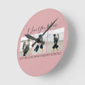 Moderne Aangepast I hou van je moeder | 3 Foto Ronde Klok (Hoek)