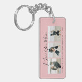 Moderne Aangepast I hou van je moeder | 3 Foto-Sle Sleutelhanger (Voorkant Links)