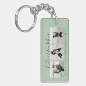 Moderne Aangepast I hou van je moeder | 3 Foto-Sle Sleutelhanger (Voorkant Links)