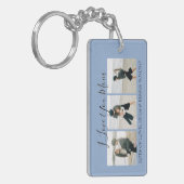 Moderne Aangepast I hou van je moeder | 3 Foto-Sle Sleutelhanger (Voorkant Links)