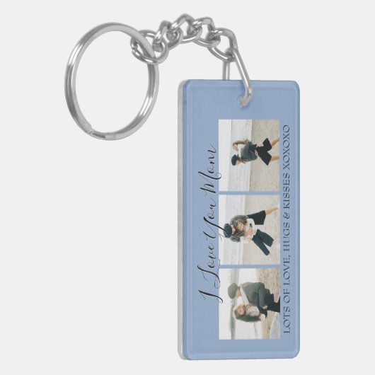 Moderne Aangepast I hou van je moeder | 3 Foto-Sle Sleutelhanger (Voorkant Links)