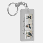 Moderne Aangepast I hou van je moeder | 3 Foto Sleutelhanger (Voorkant Links)