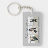 Moderne Aangepast I hou van je moeder | 3 Foto Sleutelhanger (Voorkant)