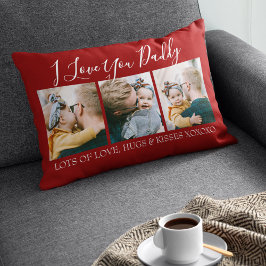 Moderne Aangepast I hou van je papa | 3 Foto Kussen