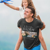 Moderne Aangepast I hou van je papa | 3 Foto T-shirt