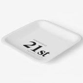 Moderne Aangepast om het even welke 21e naamdatum  Papieren Bordje (Gebogen)