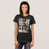 Moderne Aangepaste 12 foto-Collage familie op maat T-shirt (Voorkant volledig)