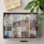 Moderne Aangepaste 12 foto-Collage familie op maat Tissuepapier (Geschenk)