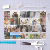 Moderne Aangepaste 12 foto-Collage familie op maat Tissuepapier (Craft)