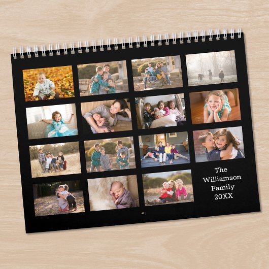 Moderne aangepaste 15 maanden foto kalender