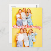 Moderne Aangepaste 2-foto Sjabloon Gefeliciteerd m Briefkaart (Voorkant / Achterkant)