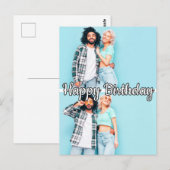 Moderne Aangepaste 2-foto Sjabloon Gelukkige Verja Briefkaart (Voorkant / Achterkant)