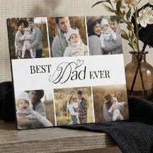 Moderne Aangepaste 6 foto Collage Beste Papa Ooit