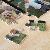 Moderne aangepaste 8 foto collage familie script legpuzzel (Zijkant)