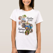 Moderne Aangepaste 9 Afbeeldingen Collage Familie  T-shirt (Voorkant)