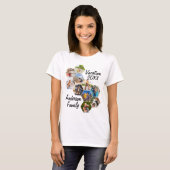 Moderne Aangepaste 9 Afbeeldingen Collage Familie  T-shirt (Voorkant volledig)