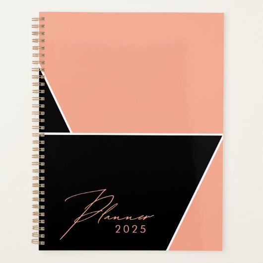 Moderne aangepaste Abstracte stijlvolle trendy pla Planner (Voorkant)