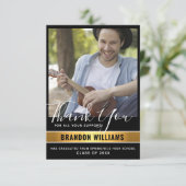 Moderne aangepaste Afstuderen foto's en berichten Bedankkaart (Staand voorkant)