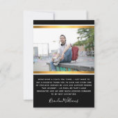 Moderne aangepaste Afstuderen foto's en berichten Bedankkaart (Achterkant)