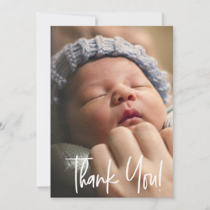 Moderne Aangepaste Baby foto Hartelijk dank Aankondiging