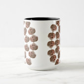 Moderne aangepaste Baby gezicht opa oma verjaardag Mok (Midden)