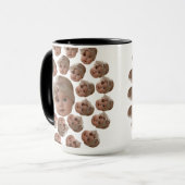 Moderne aangepaste Baby gezicht opa oma verjaardag Mok (Voorkant links)