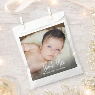 Moderne Aangepaste Babyfoto Dank Je Bedankzakje