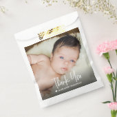 Moderne Aangepaste Babyfoto Dank Je Bedankzakje (Gezegeld)