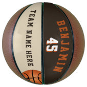 Moderne aangepaste basketbal met teamnaam en numme (Verticaal)