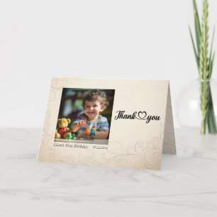 Moderne aangepaste bedankkaart voor baby