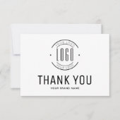 Moderne aangepaste bedrijf logo business dank u kaart (Voorkant)