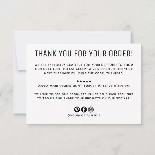 Moderne aangepaste bedrijf logo business dank u kaart (Achterkant)