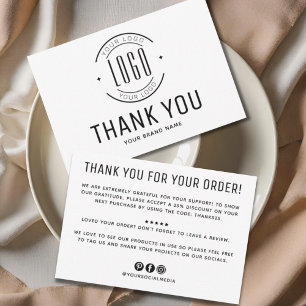 Moderne aangepaste bedrijf logo business dank u kaart