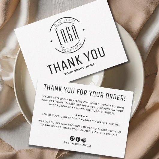 Moderne aangepaste bedrijf logo business dank u kaart
