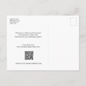 Moderne aangepaste bedrijf logo QR-code Prettige F Feestdagenkaart (Achterkant)