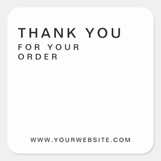 Moderne, aangepaste bedrijven - Hartelijk dank Vierkante Sticker (Voorkant)
