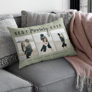 Moderne Aangepaste Beste Mamma Ooit   3 Foto Kussen