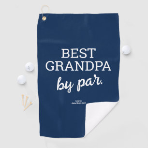 Moderne aangepaste beste opa van Par Blue Golfhanddoek